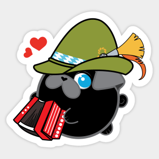 Poopy the Pug Puppy - Oktoberfest Sticker